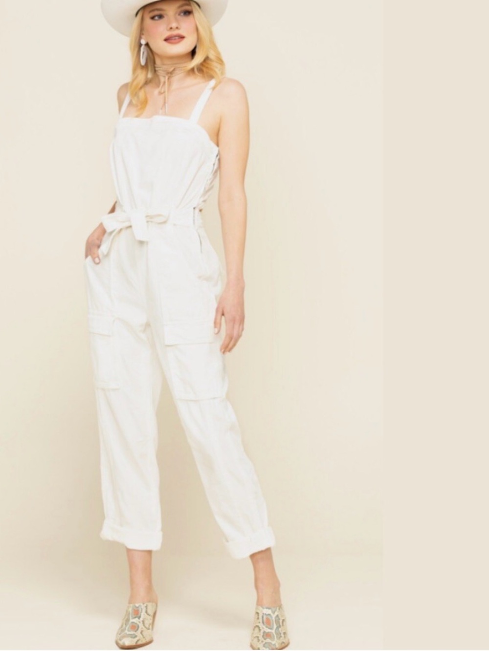 🩷Free People Go West Jean Denim Overall Jumpsuit Size Small